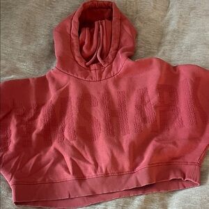 Gymshark salmon/peach colored Cropped Hoodie